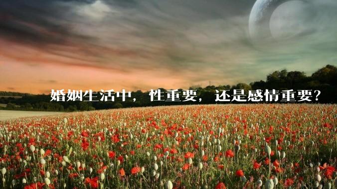 婚姻生活中，性重要，还是感情重要？