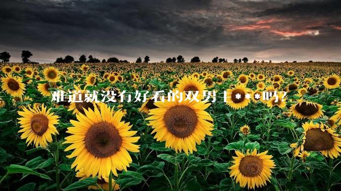 难道就没有好看的双男主***吗？