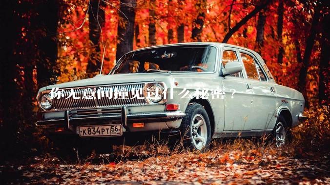 你无意间撞见过什么秘密?